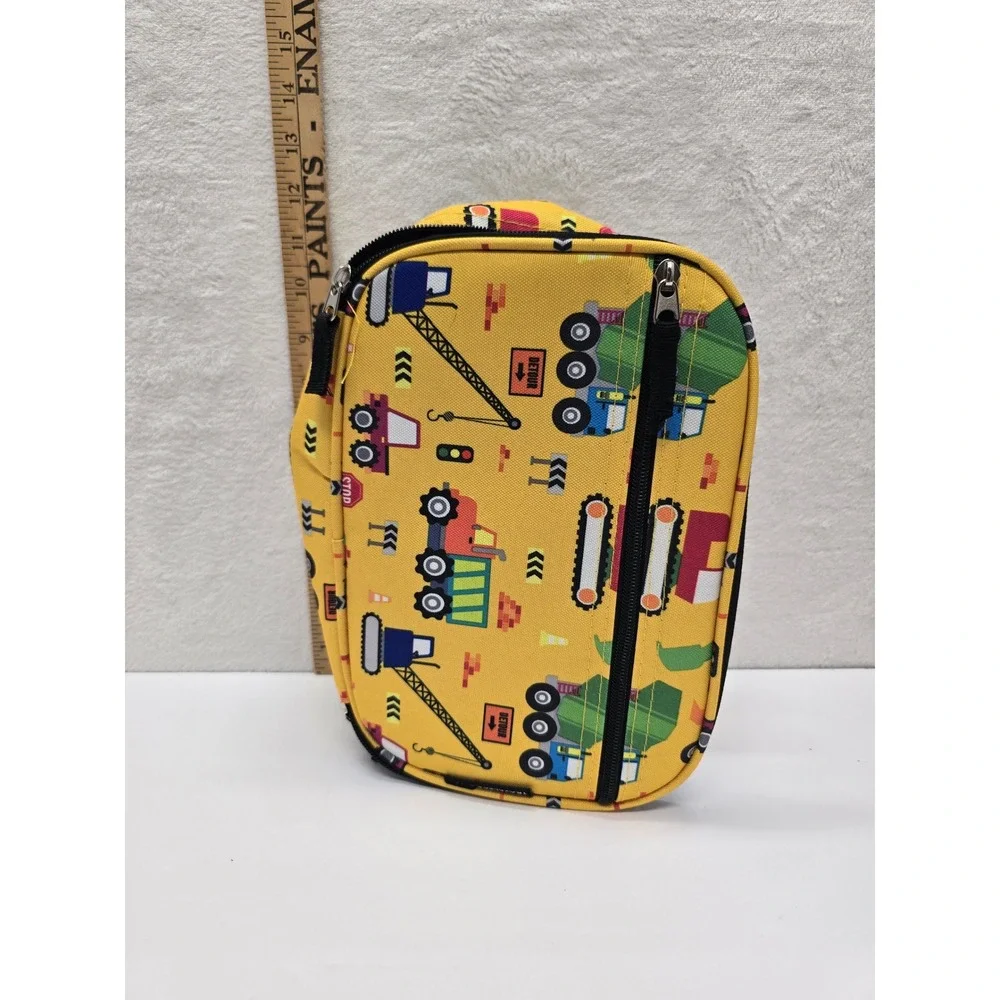 Travelers Club‎ Kids Yellow Construction Truck Insulated Lunch Bag